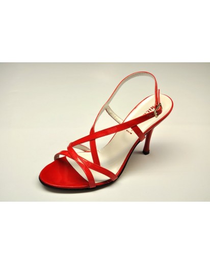 SANDALO VERNICE ROSSO T.90