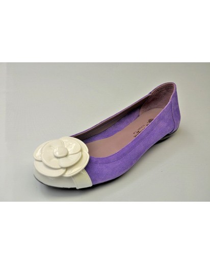 BALLERINA SUOLA GOMMA LAVANDA/BIANCO RP