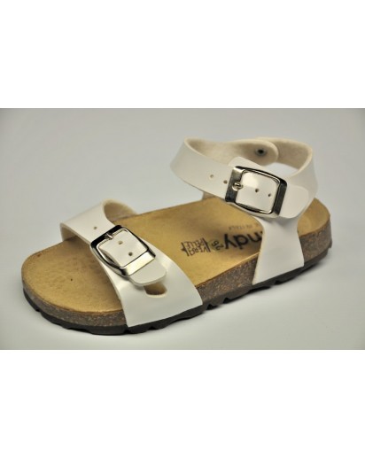 SANDALO BIRK VERNICE BIANCO RAGAT