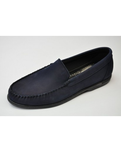 MOCASSINO UOMO NABUK BLU     FREETIME