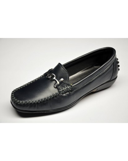 MOCASSINO DONNA NAPPA BLU  FREETIME