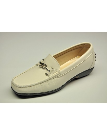 MOCASSINO DONNA NAPPA BIANCO FREETIME