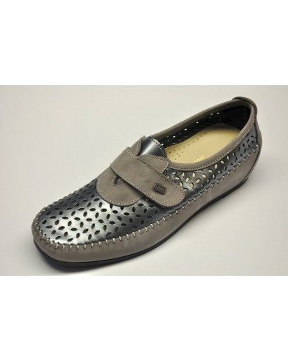 MOCASSINO NABUK+LAM.GRIGIO FREETIME