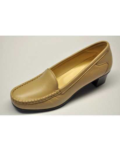 MOCASSINO NAPPA BEIGE TACCO 50 FREETIME