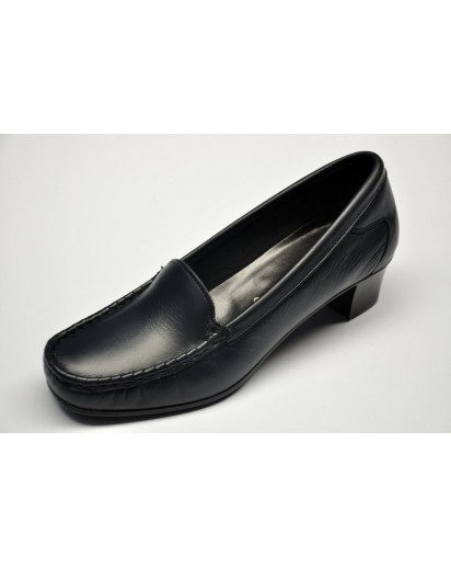 MOCASSINO NAPPA BLU TACCO 50 FREETIME