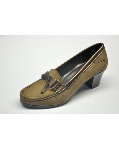 MOCASSINO NABUK SALSA  TACCO50 FREETIME