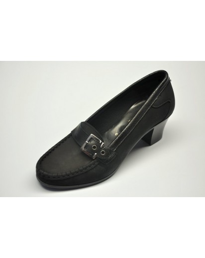 MOCASSINO NABUK+NAPLAK NERO T50 FREETIME