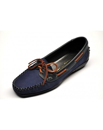 MOCASSINO NABUK+NAPPA BLU FREETIME