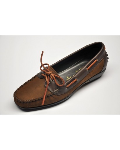 MOCASSINO NABUK+NAPPA CASTAGNO FREETIME