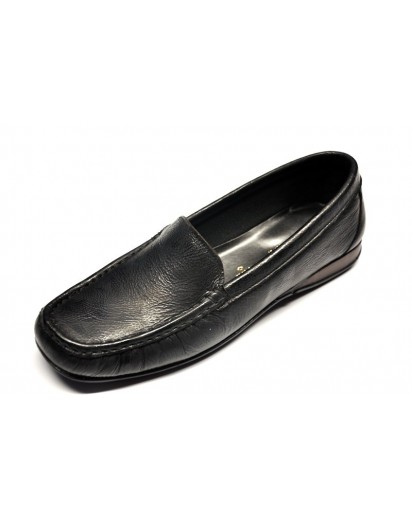MOCASSINO NAPPA  NERO ZEPPA  FREETIME