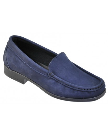 MOCASSINO NABUK BLU FREETIME