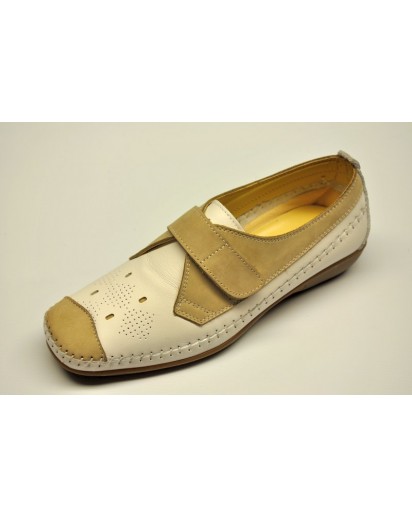 MOCASSINO CINT.VELCRO NAPPA BIANCO FREET