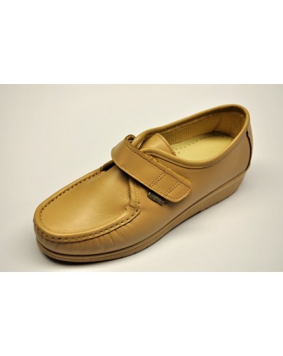 MOCASSINO CINT.VELCRO NAPPA BEIGE FREET.