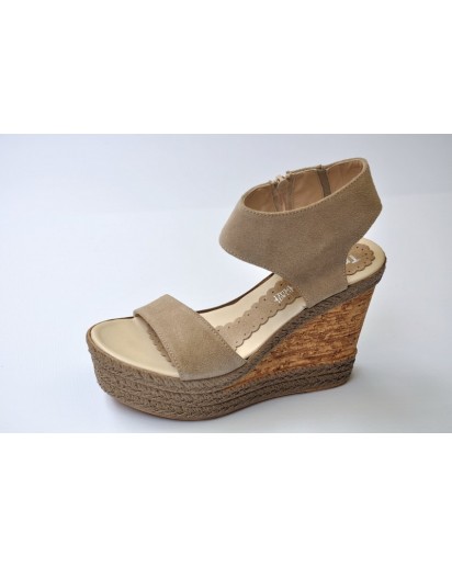 SANDALO CAMOSCIO BEIGE + ZEPPONE RAGAT
