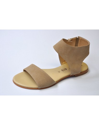 SANDALO CAMOSCIO BEIGE S.CUOIO RAGAT