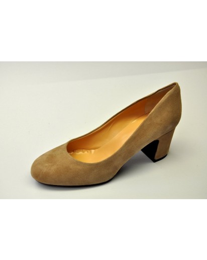 SCARPA DECOLTE` CAMOSCIO TAUPE ST