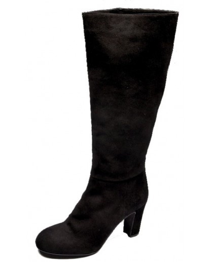 STIVALE CAMOSCIO NERO TACCO 70
