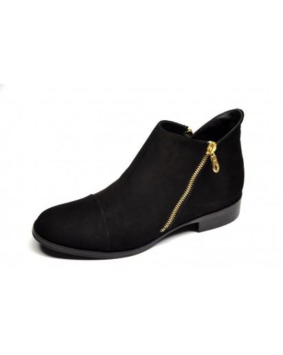 STIVALETTO CAMOSCIO NERO TACCO 25