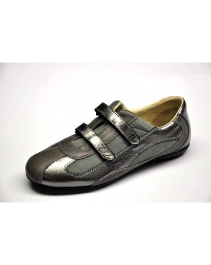 SNEAKER NABUK+VITELLO+CAPR.PERL.GRIGIO