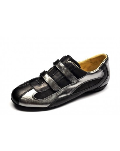 SNEAKER NABUK+VITELLO+CAPR.PERL.NERO