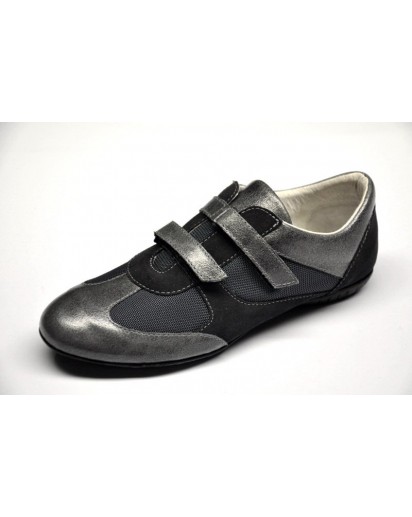 SNEAKER VERNICE+CAMOSCIO+MAT.TEC.GRIGIO