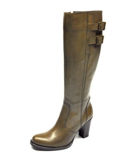 STIVALE VITELLO TAUPE TACCO 70MM