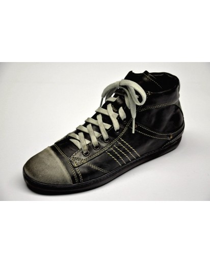 SNEAKER ALTO VIT.NERO+CAM.GRIGIO