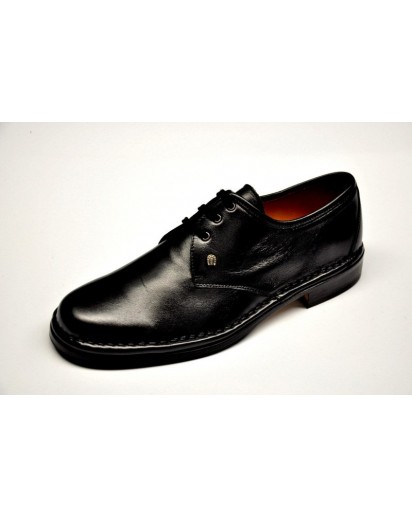 SCARPA DERBY LISCIO NAPPA NERO ETTORE A.