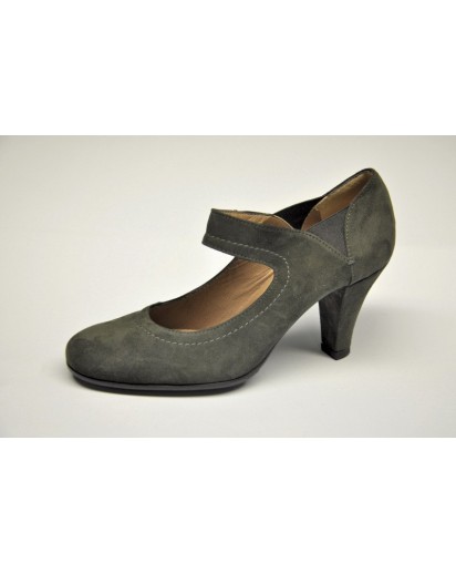 SCARPA CAMOSCIO NERO TACCO 70MM ERCOLI