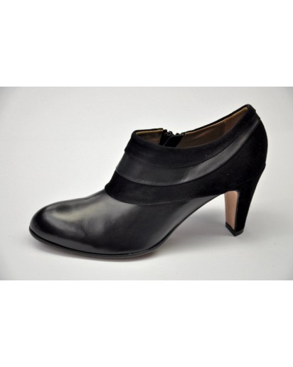 SCARPA CAMOSCIO NERO TACCO 75MM ERCOLI