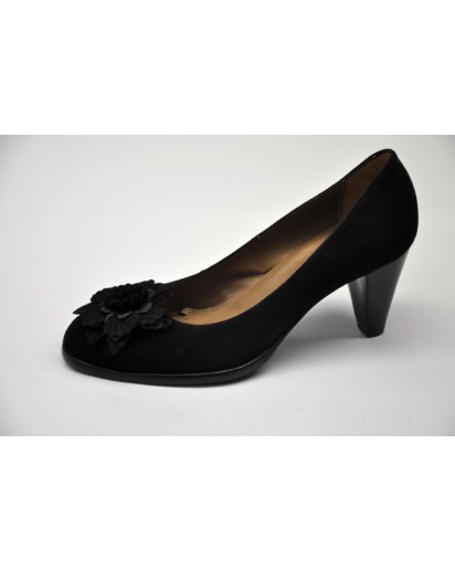 SCARPA CAMOSCIO NERO TACCO 65MM ERCOLI