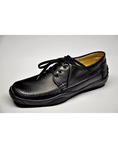 MOCASSINO ALLACCIATO VIT.NERO S.CUCITA