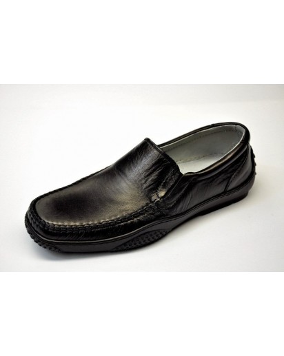 MOCASSINO VITELLO NERO S.CUCITA ZANIN