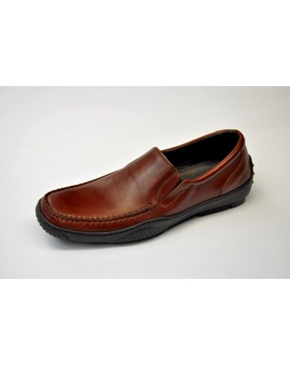 MOCASSINO VITELLO MARRONE S.CUCITA ZANIN
