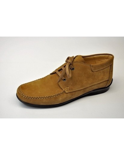 MOCASSINO ALLACCIATO NABUK ECRU` S.CUCIT