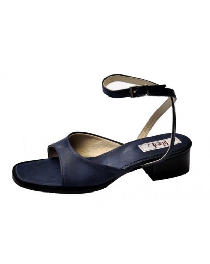 5948 SANDALO VITELLO BLU TACCO 30MM