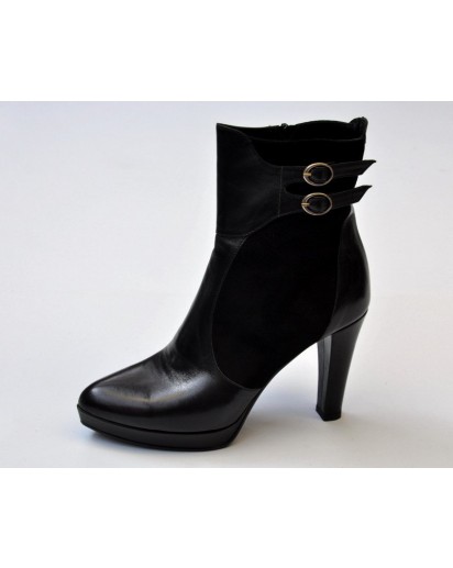 STIVALETTO NAPPA+CAM.NERO TACCO 90 ELATA