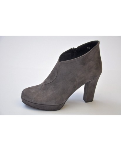 STIVALETTO CAMOSCIO GRIGIO TACCO80 ELATA