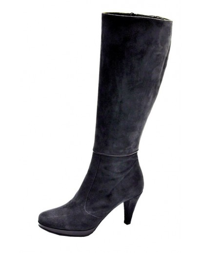 STIVALE CAMOSCIO GRIGIO TACCO 80 ELATA