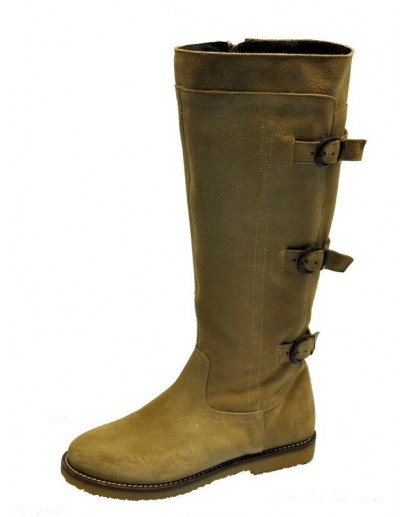 STIVALE CAMOSCIO TORTORA FODERA PELLE