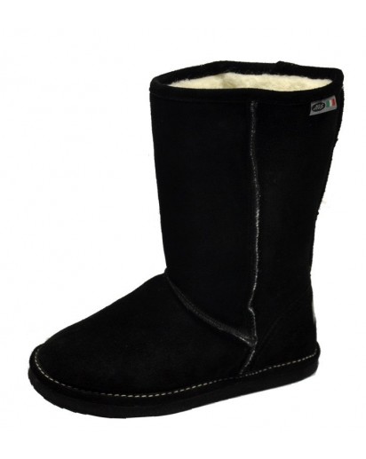 STIVALE TIPO UGG CAMOSCIO NERO BASSO