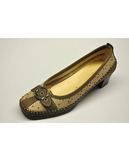 MOCASSINO NABUK SALSA+BEIGE FREETIME