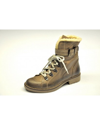 STIVALETTO PELLE INVECCHIATA TAUPE