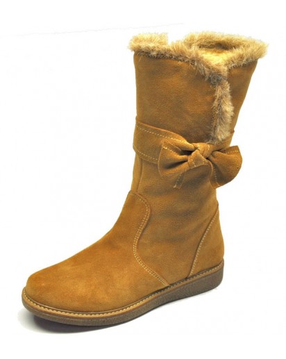 STIVALETTO CAMOSCIO CUOIO