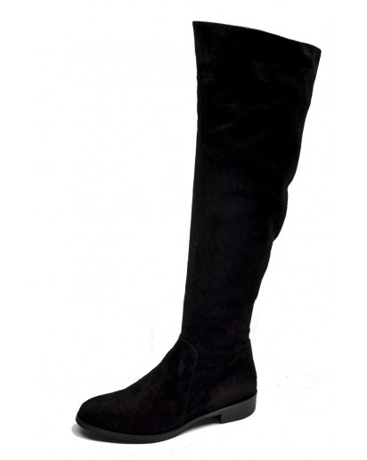 STIVALE CAMOSCIO NERO  TACCO 25