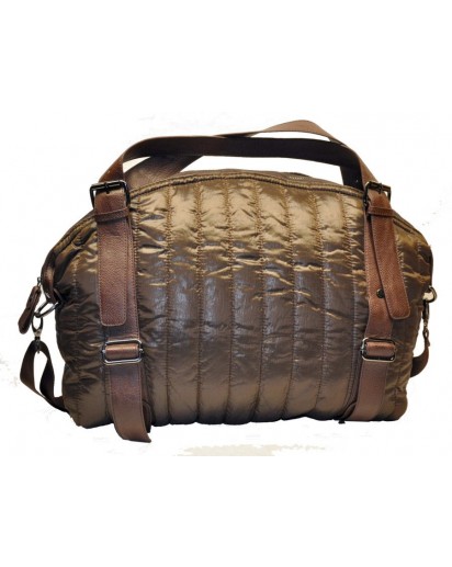 BORSA NYLON MARRONE