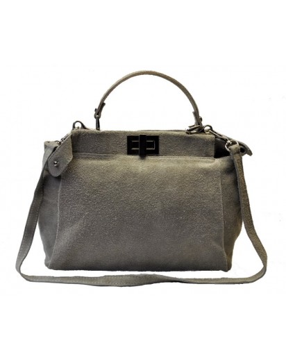 BORSA CAMOSCIO TAUPE