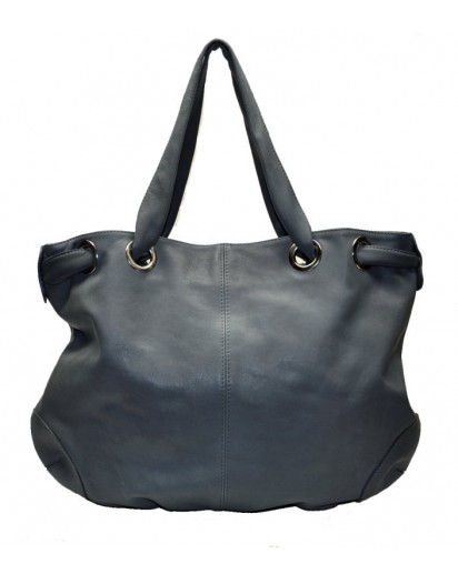 BORSA PELLE COL. GRIGIO