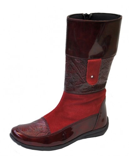 STIVALE BIMBO VERNICE + CAMOSCIO ROSSO