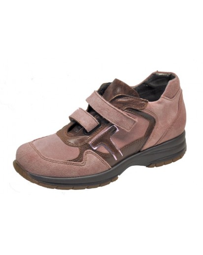SCARPA CON CINT.VELCRO CAM.ROSA ANTICO